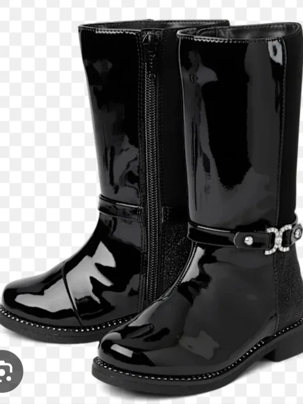 The Children's Place Girls Jeweled Buckle Tall Boots - Youth 1 (8 inches)